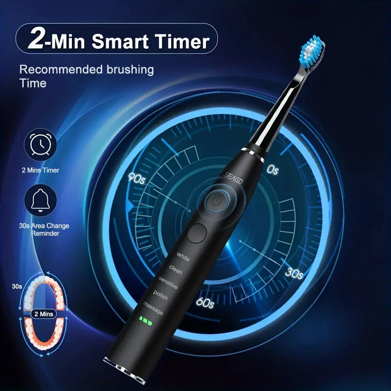 Sonic Electric Toothbrush Charging Model With Long Battery Life (Set of 2)