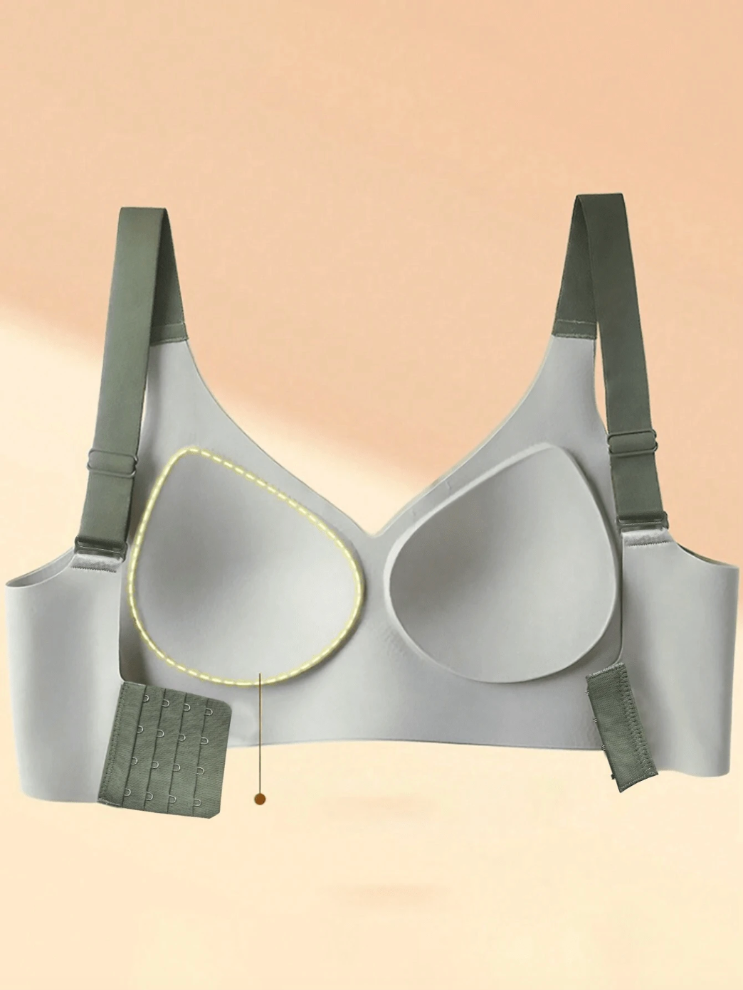 5pcs Women's Colorblock Bras In Green, Black, Blue, White - Clip-On Style, Comfortable Breathable Semi-Padded Lightly Lined Supportive Sports & Yoga Bras