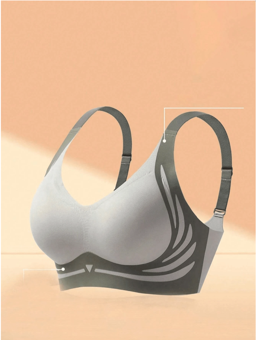 5pcs Women's Colorblock Bras In Green, Black, Blue, White - Clip-On Style, Comfortable Breathable Semi-Padded Lightly Lined Supportive Sports & Yoga Bras