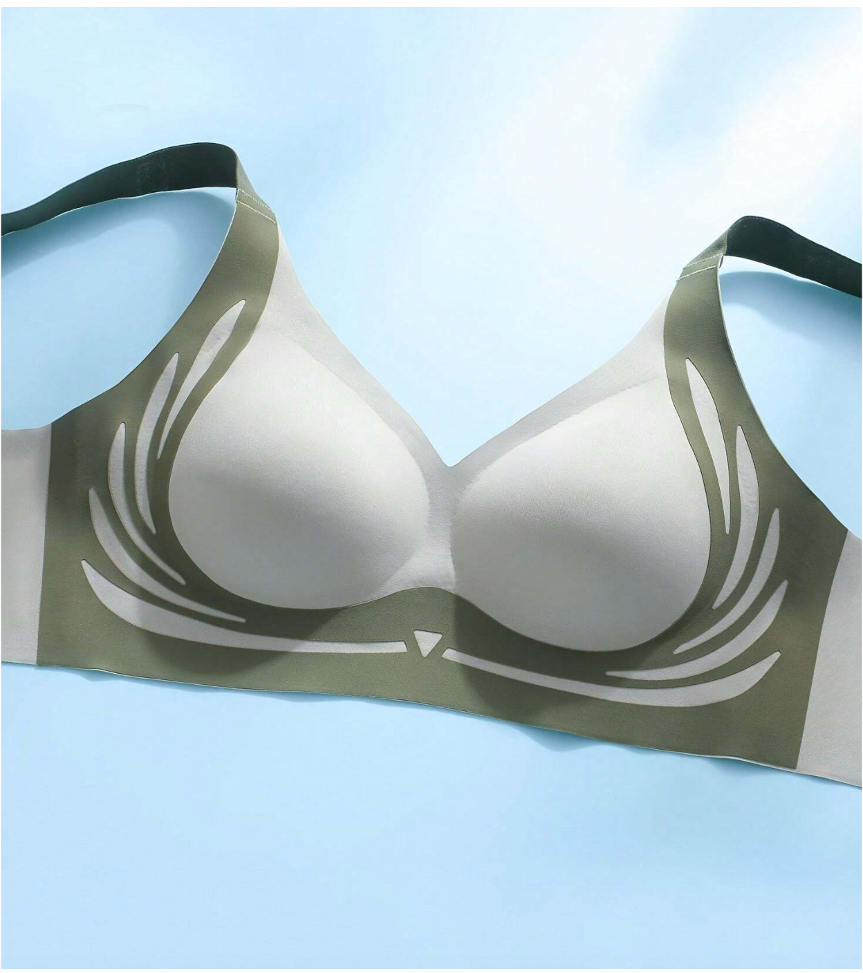 5pcs Women's Colorblock Bras In Green, Black, Blue, White - Clip-On Style, Comfortable Breathable Semi-Padded Lightly Lined Supportive Sports & Yoga Bras