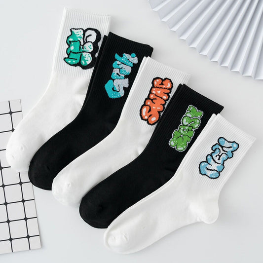 Trendy Words Written Sock (Pack of 10)