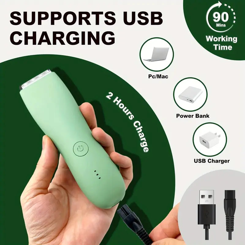 Unisex Body Hair Trimmer with And Replaceable Blades, Featuring a Replaceable Ceramic Blade for Grooming, Beauty Scissors for Male Shaving, Bikini Trimmer for Women.
