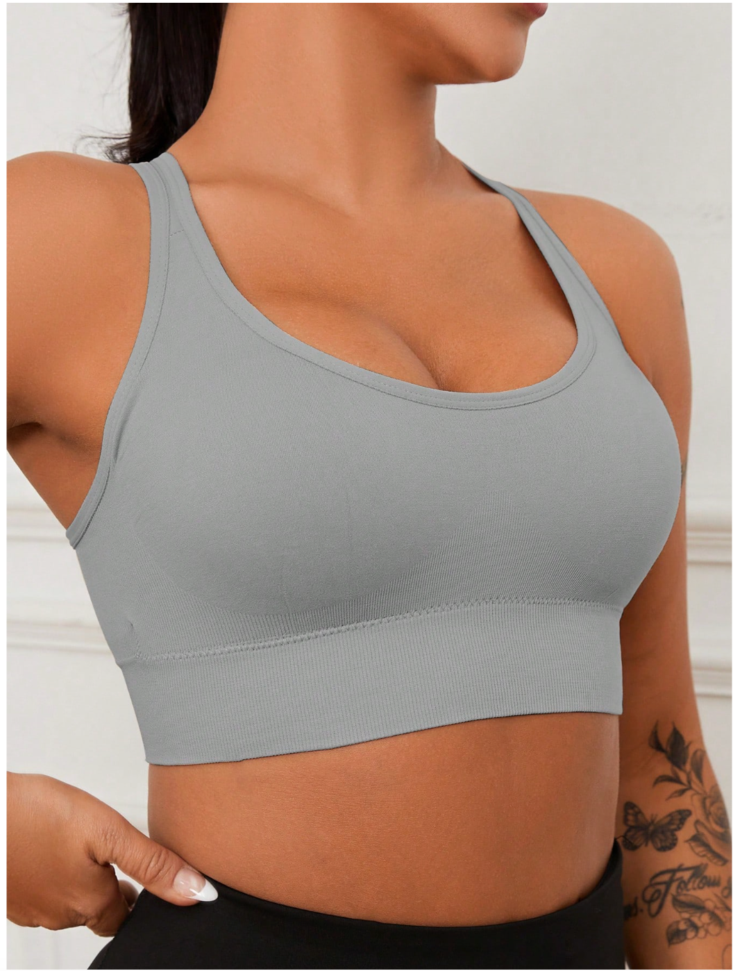3-Piece Women's Seamless Adjustable Push-Up Sports Bras - Comfort, Breathability, Shockproof & Fashion For Yoga