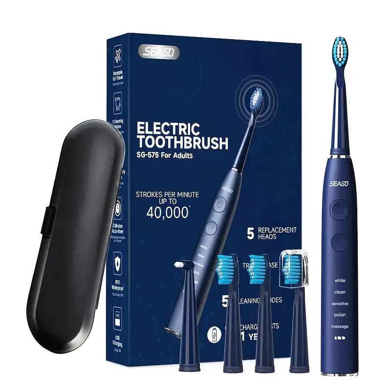 Sonic Electric Toothbrush Charging Model With Long Battery Life (Set of 2)