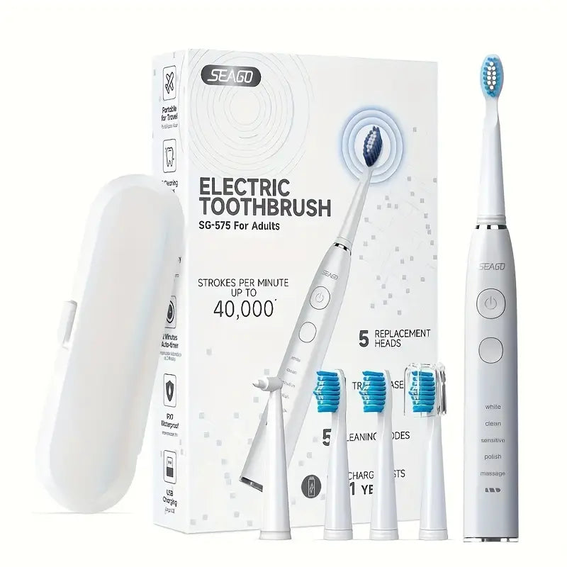 Sonic Electric Toothbrush Charging Model With Long Battery Life (Set of 2)
