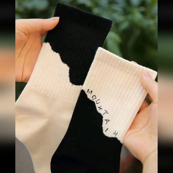 Mountain Themed Design Ankel Length Socks (Pack of 10-Pairs)